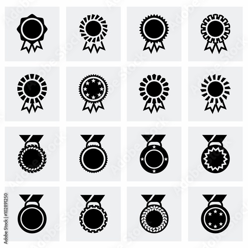 Vector Award medal icon set