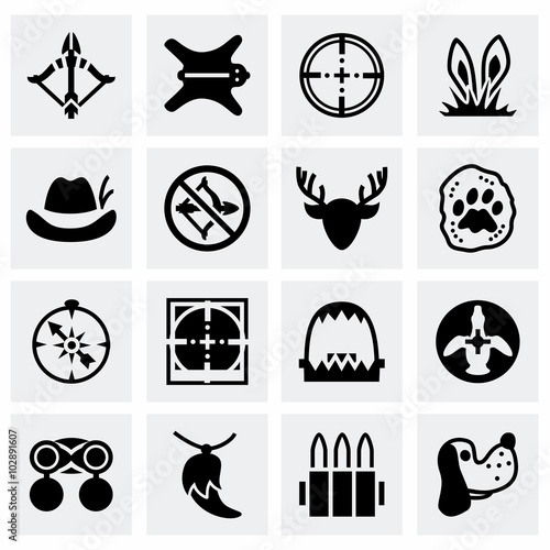 Vector Hunting icon set