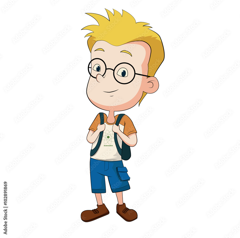kid genius.Vector and illustration kid genius.Vector and illustration