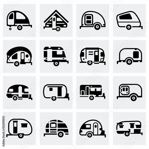 Vector Trailer icon set