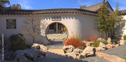 Chinese garden at the Huntington Botanical Garden and Library in Los Angeles photo