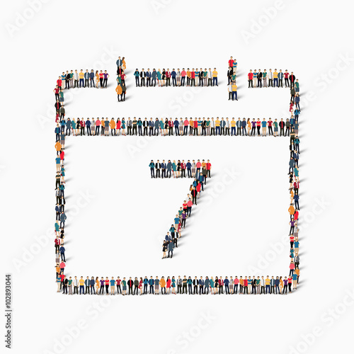  people calendar date icon holiday