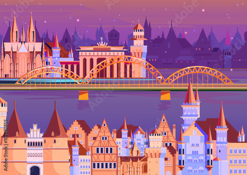 City of Germany with skyscraper