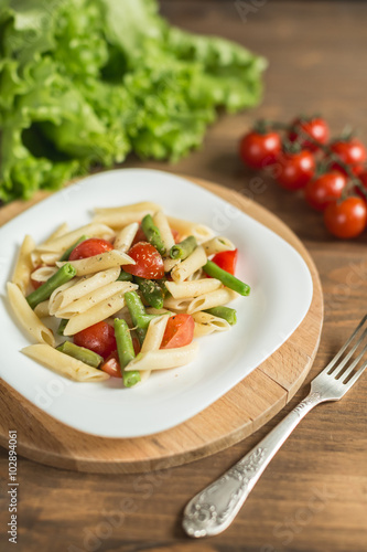 Italian pasta with vegetables