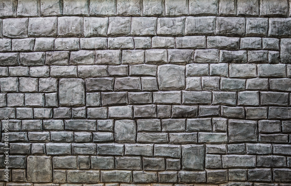 Fake grunge stone wall