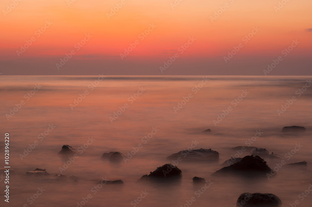 Soft sea by lowspeed shutter