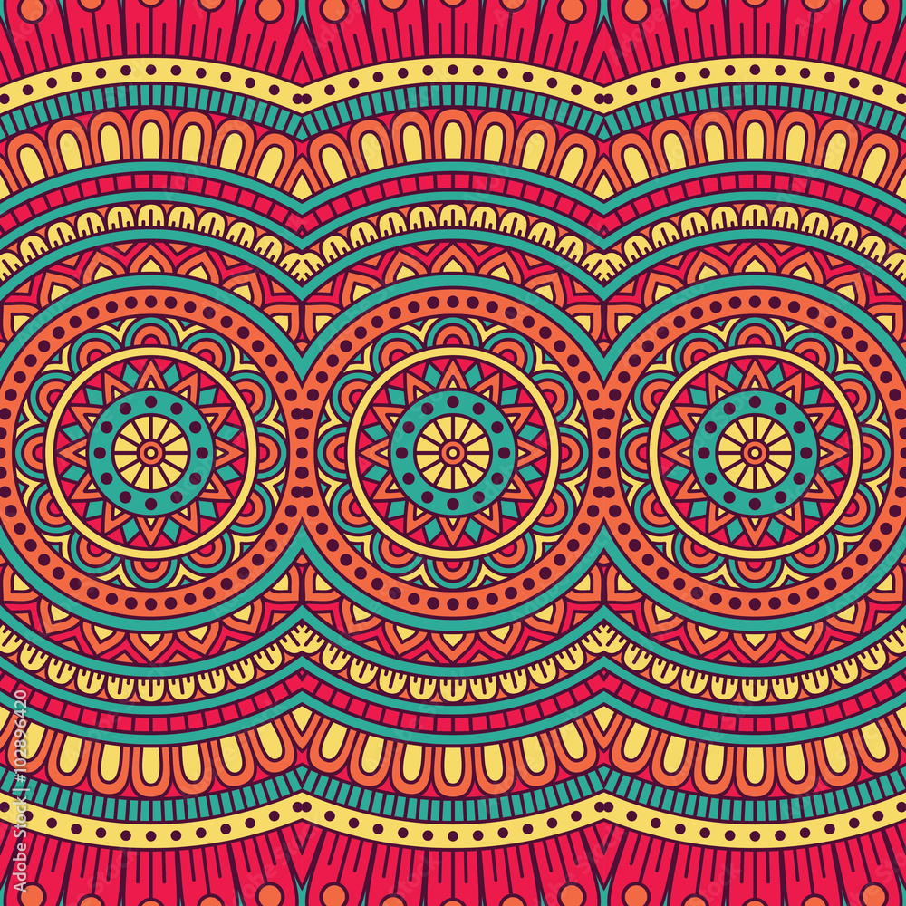 Ethnic floral seamless pattern Ethnic floral seamless pattern