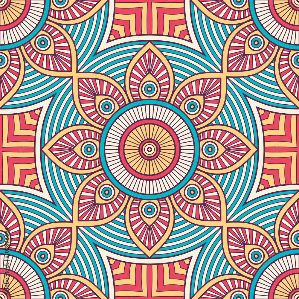 Ethnic floral seamless pattern Ethnic floral seamless pattern