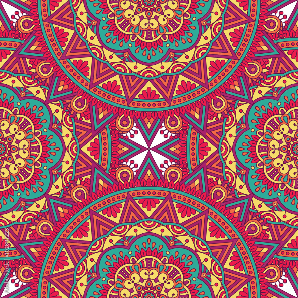 Ethnic floral seamless pattern Ethnic floral seamless pattern
