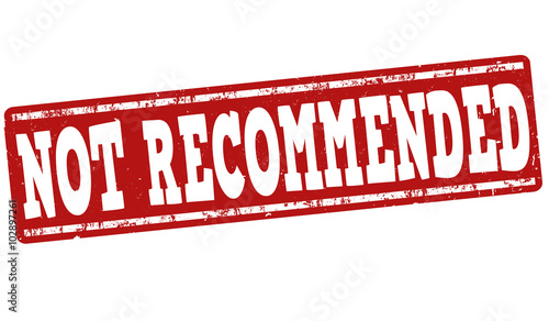 Not recommended stamp