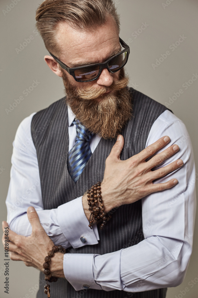 Fototapeta premium Brutal man in vest