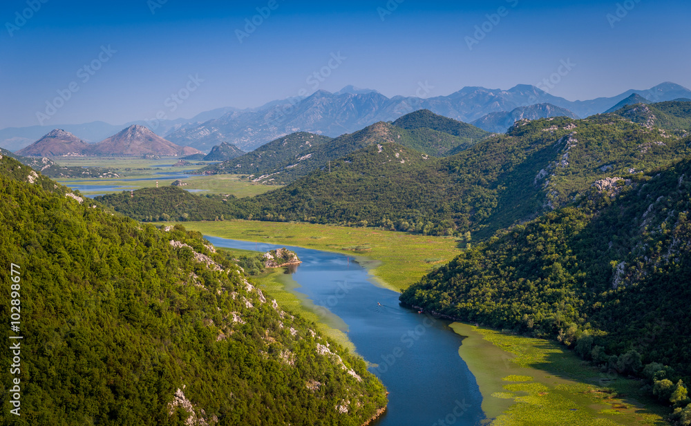 Landscape of the Crnojevica river canyon.
