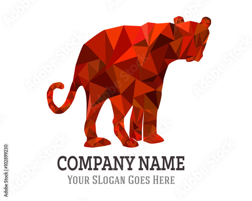 Fototapeta Naklejka Na Ścianę i Meble -  Tiger Glass Logo