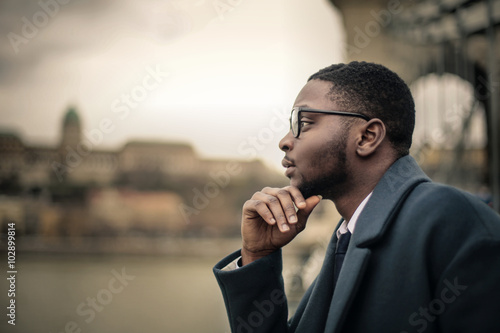 Man thinking of something photo