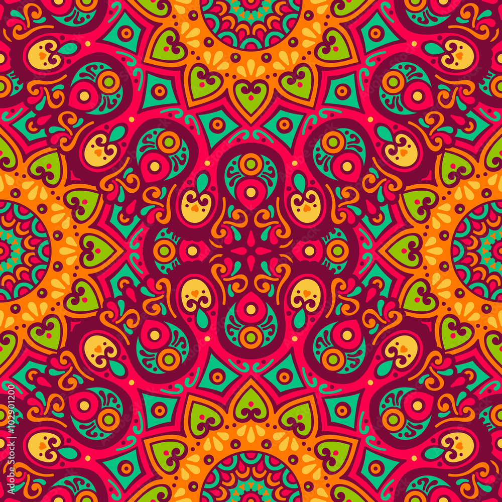 Ethnic floral seamless pattern Ethnic floral seamless pattern
