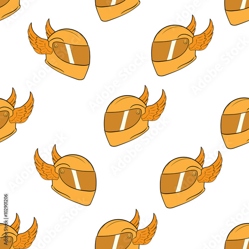 Seamless winged crash helmets