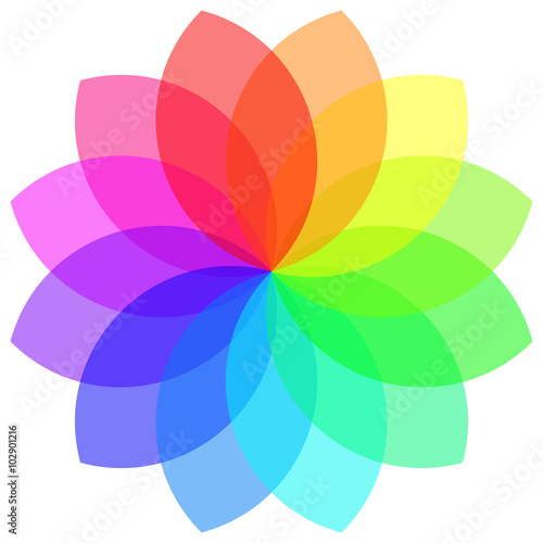 bunte geometrische Mandala Blüte 