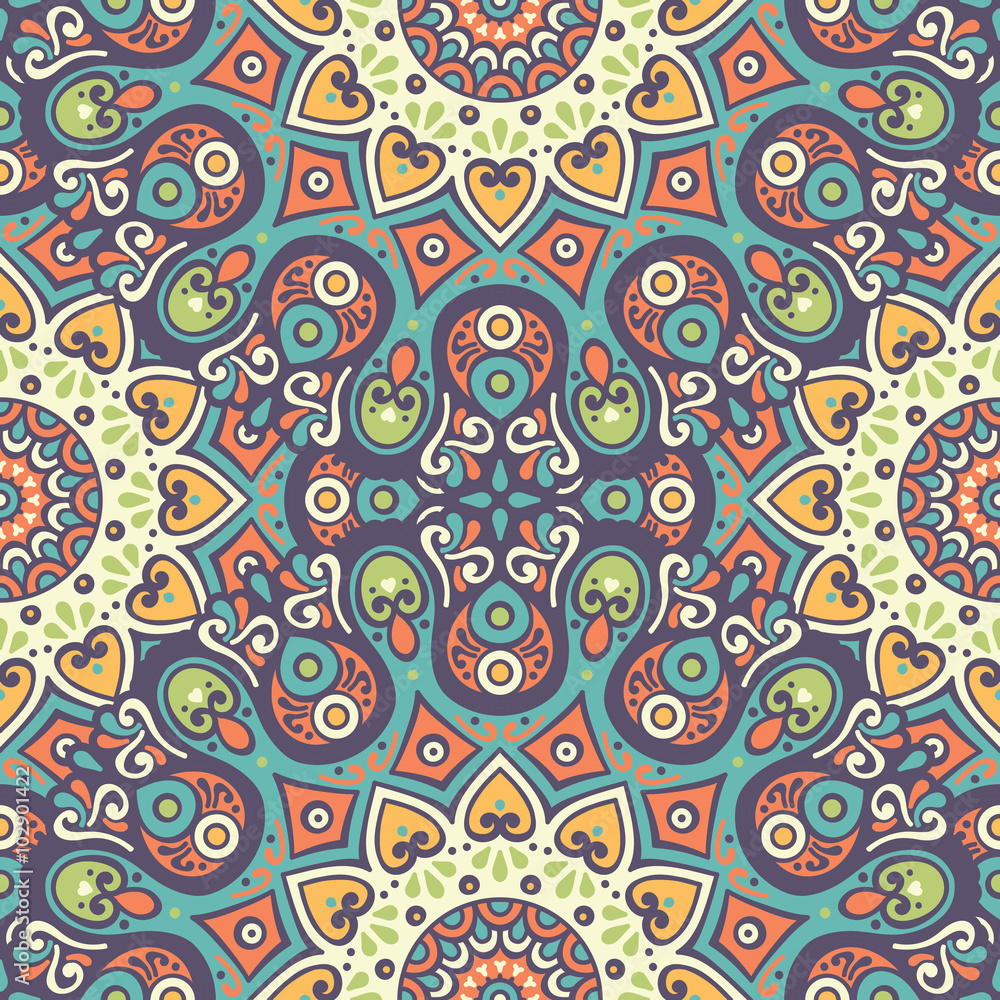 Ethnic floral seamless pattern Ethnic floral seamless pattern
