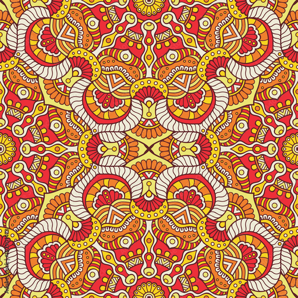 Ethnic floral seamless pattern Ethnic floral seamless pattern