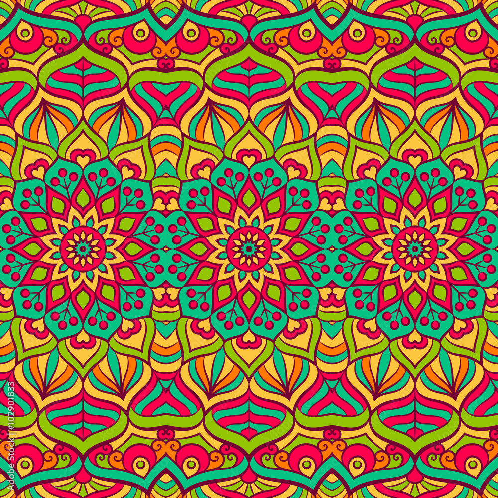 Ethnic floral seamless pattern Ethnic floral seamless pattern