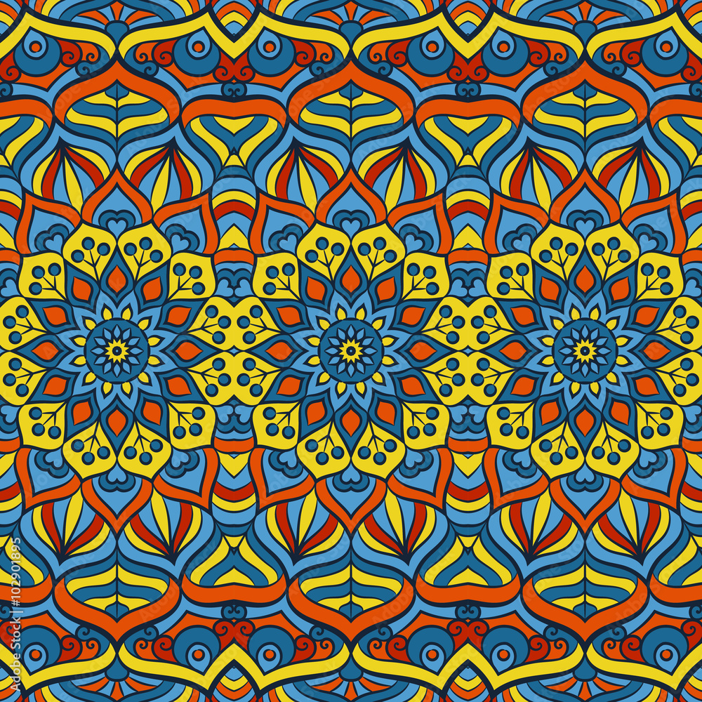 Ethnic floral seamless pattern Ethnic floral seamless pattern