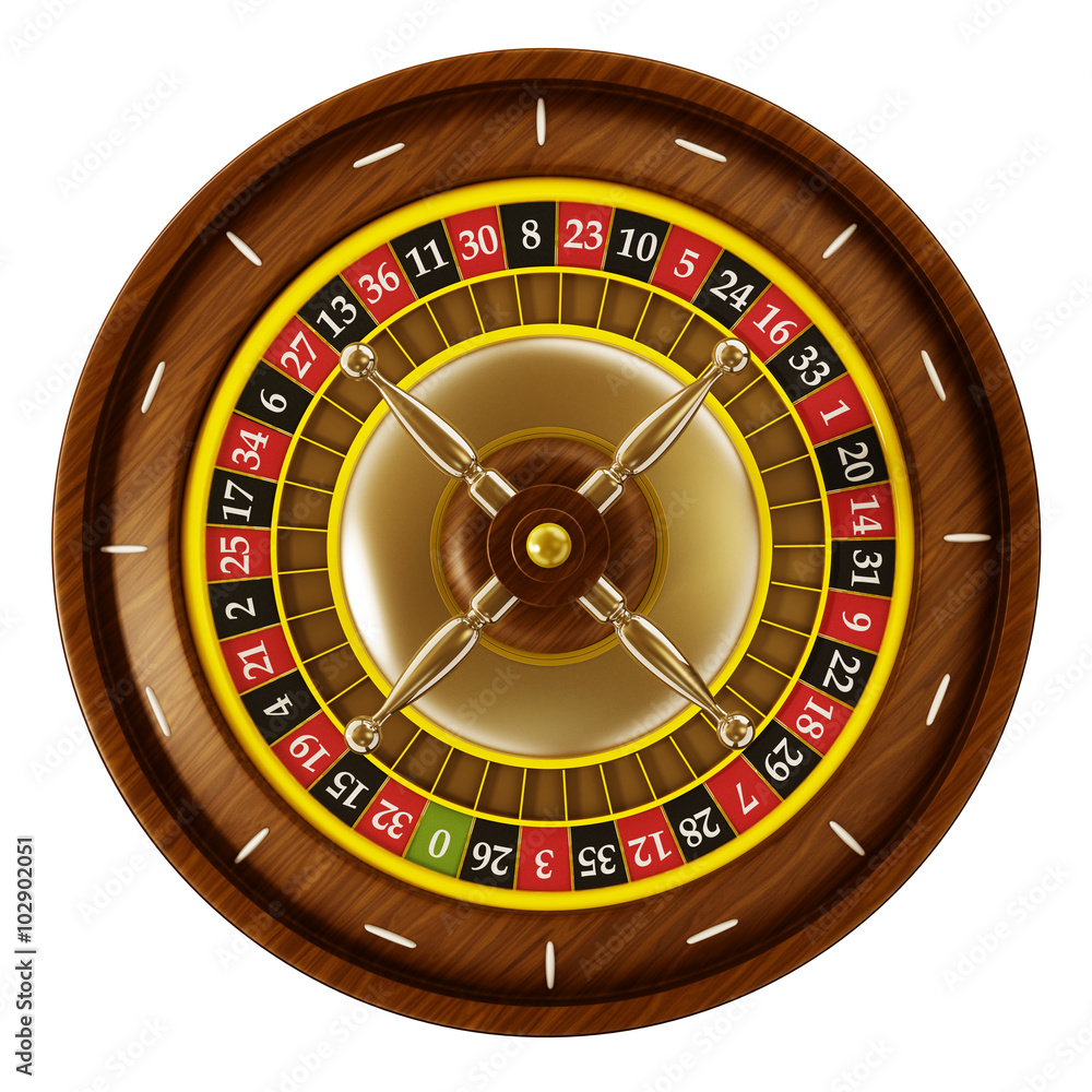 Roulette isolated on white background Roulette isolated on white background