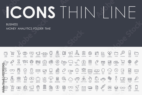 business Thin Line Icons