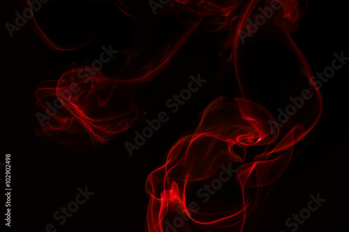 red smoke on  black background