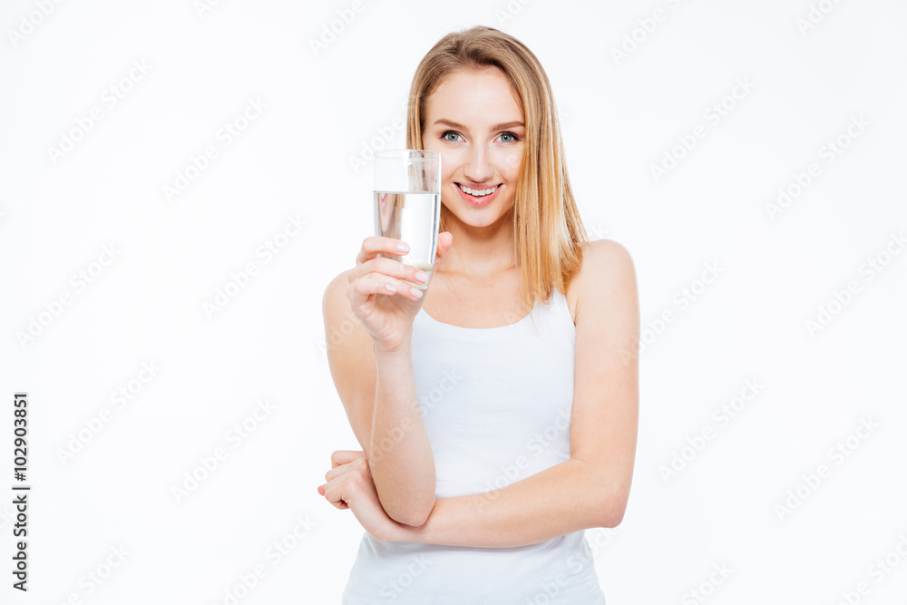 Woman holding glass with water Woman holding glass with water