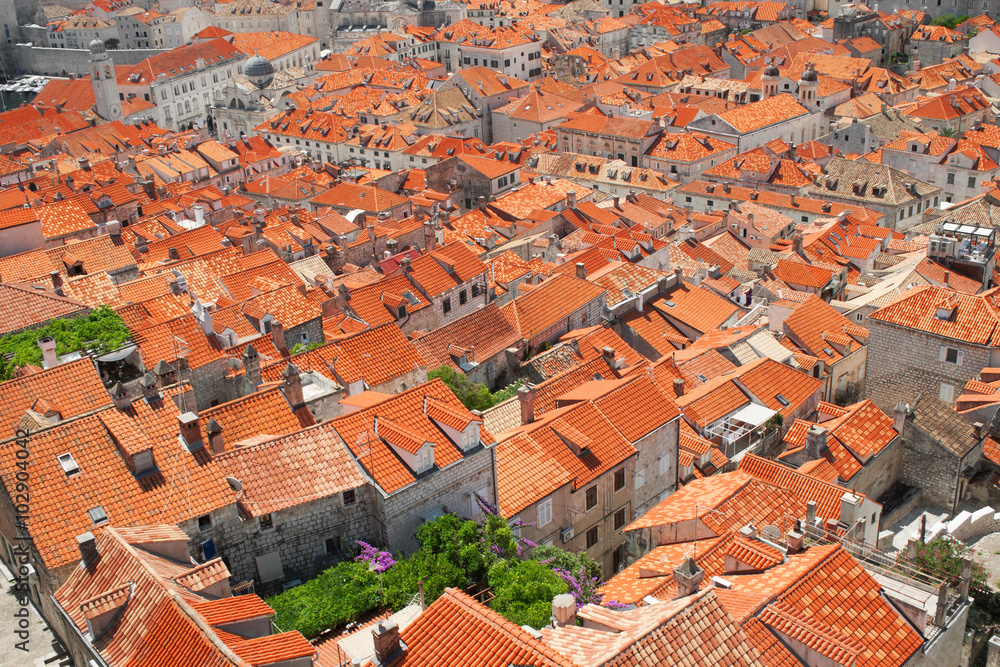 View at the old town of Dubrovnik, Croatia.