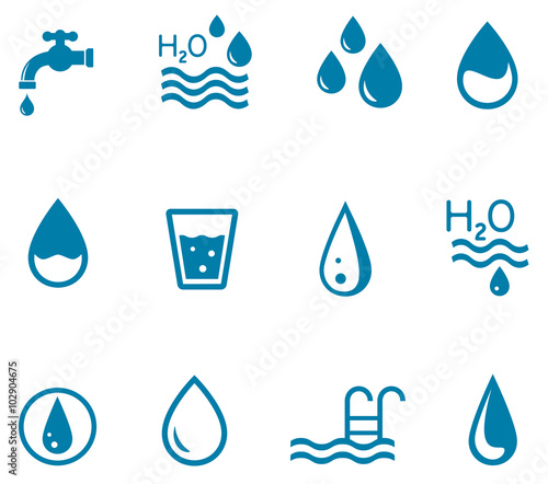 blue water set