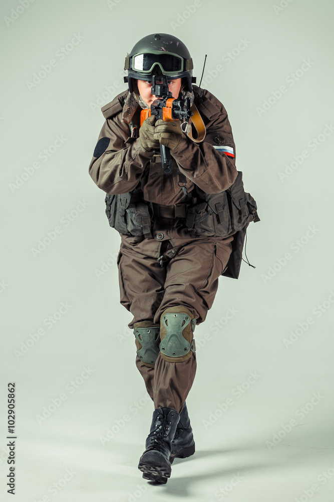 Fototapeta premium Special force soldier / strike ball player