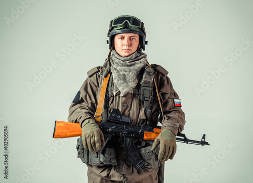 Foto Special force soldier / strike ball player