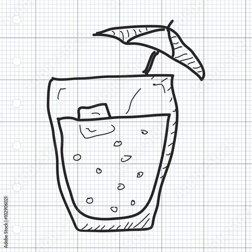 Simple doodle of a cocktail