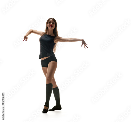 graceful Woman dancer. dancing silhouette