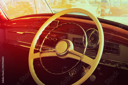 Close-up of details of Vintage Cars © wittayayut