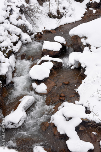 fiume ghiaccio neve acqua montagna montagne freddo sete bere © franzdell