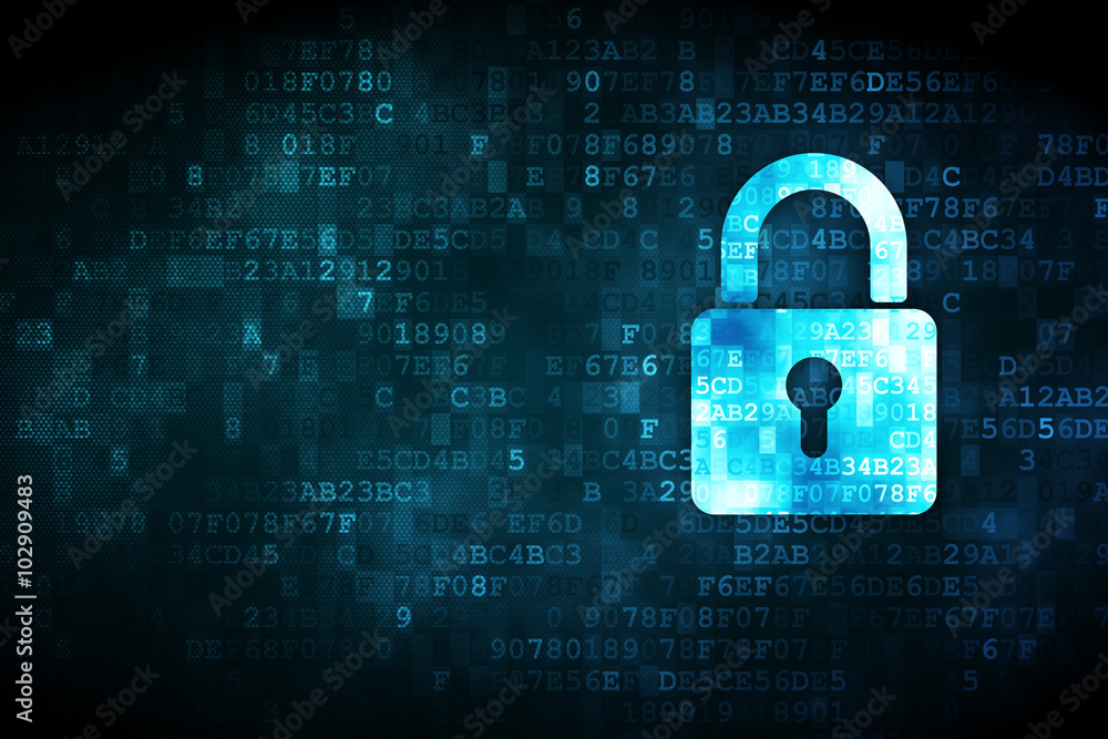 Privacy concept: Closed Padlock on digital background Privacy concept: Closed Padlock on digital background