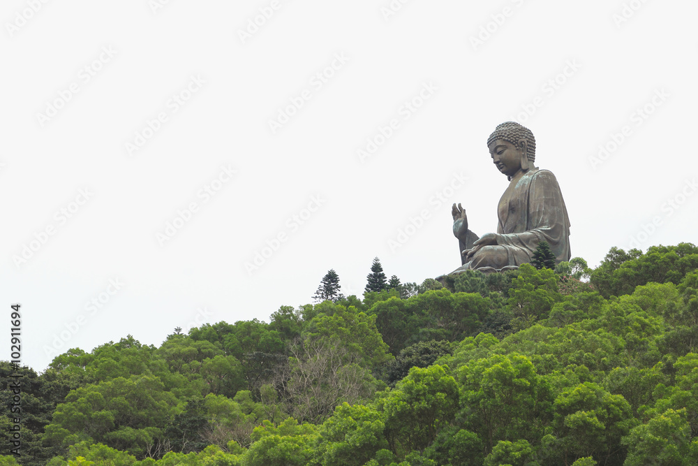 NGONG PING, HONGKONG - DEC08,2015: Tian Tan Buddha - The worlds's tallest bronze Buddha in Lantau Island, Hong Kong