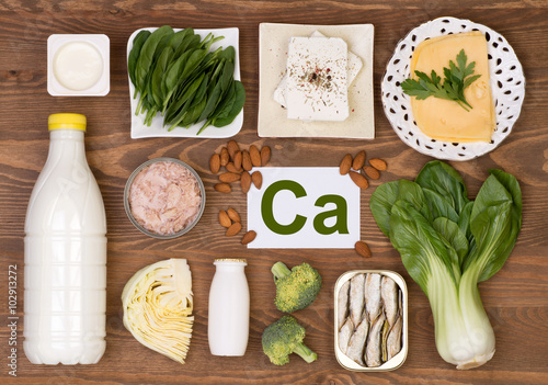 Food containing calcium