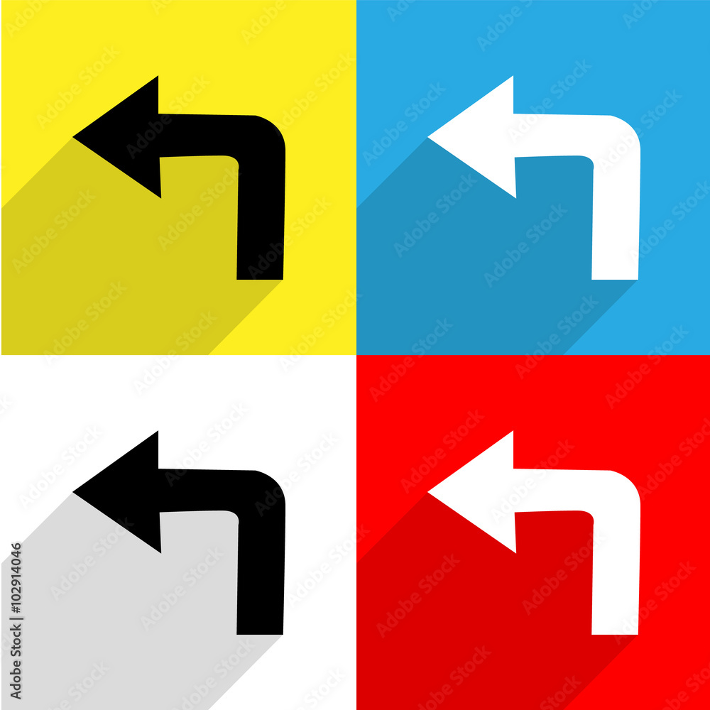 Turn left sign Vector EPS10, Great for any use Turn left sign Vector EPS10, Great for any use