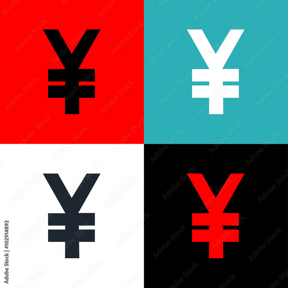 Obraz premium Yen sign set Vector EPS10, Great for any use.