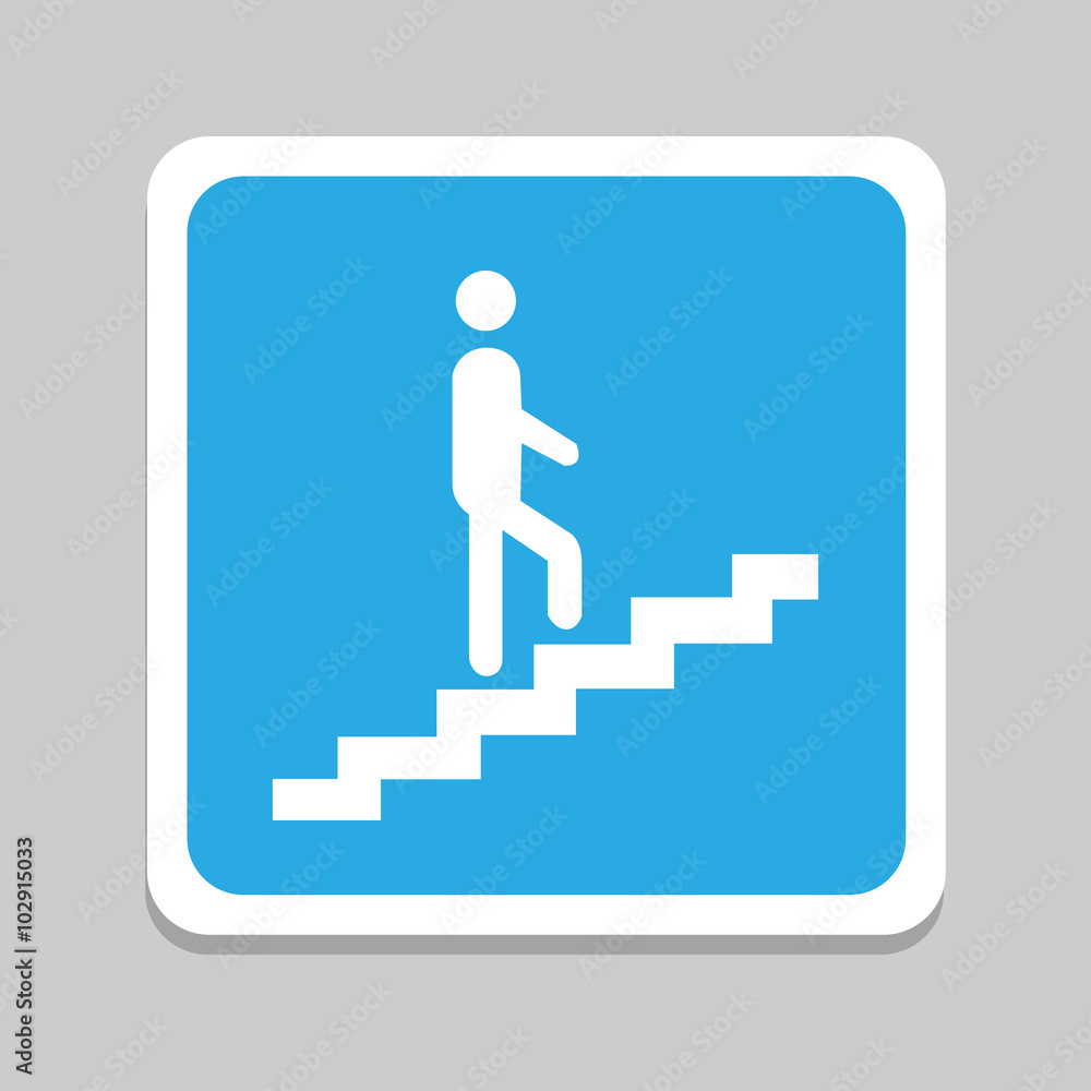 Man walk on stair Vector EPS10, Great for any use. Man walk on stair Vector EPS10, Great for any use.