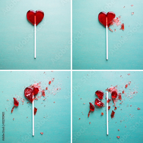 broken heart lollipop photo