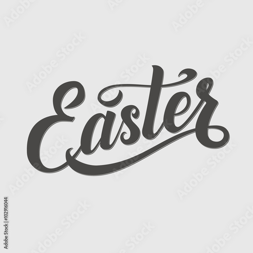 Easter Typographical Background. Hand Lettering, Calligraphy Card