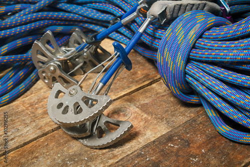 Rope and equipment for climbing