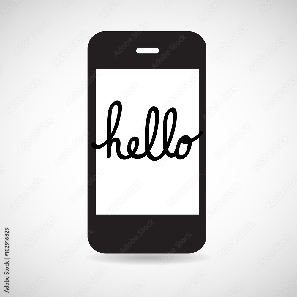 Chatting Hello on Mobile screen Vector EPS10, Great for any use. Chatting Hello on Mobile screen Vector EPS10, Great for any use.
