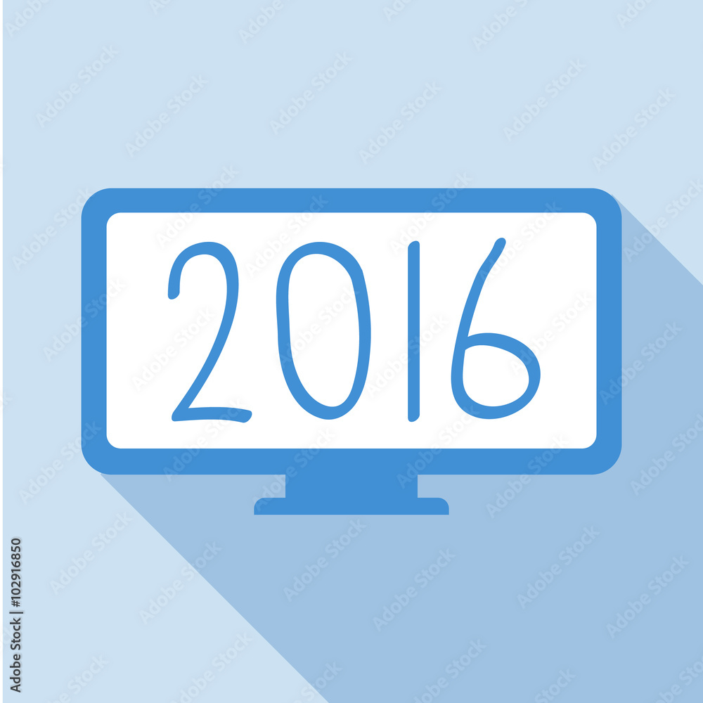2016 Blue Display icon Vector EPS10, Great for any use. 2016 Blue Display icon Vector EPS10, Great for any use.
