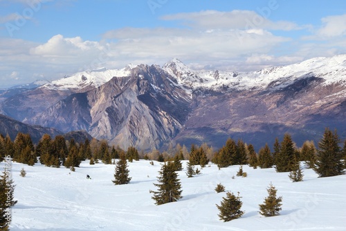 French Alps winter in Valloire