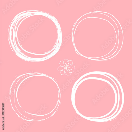 Set of color grunge circles Vector EPS10, Great for any use.